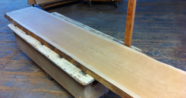 BEFORE live-edge cherry plank
