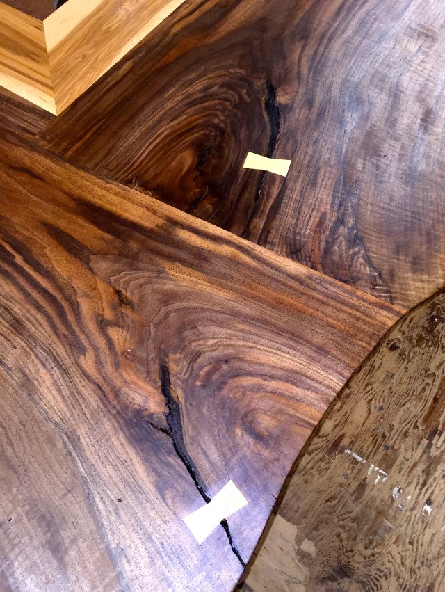 Dovetails and creatively joined solid plank top