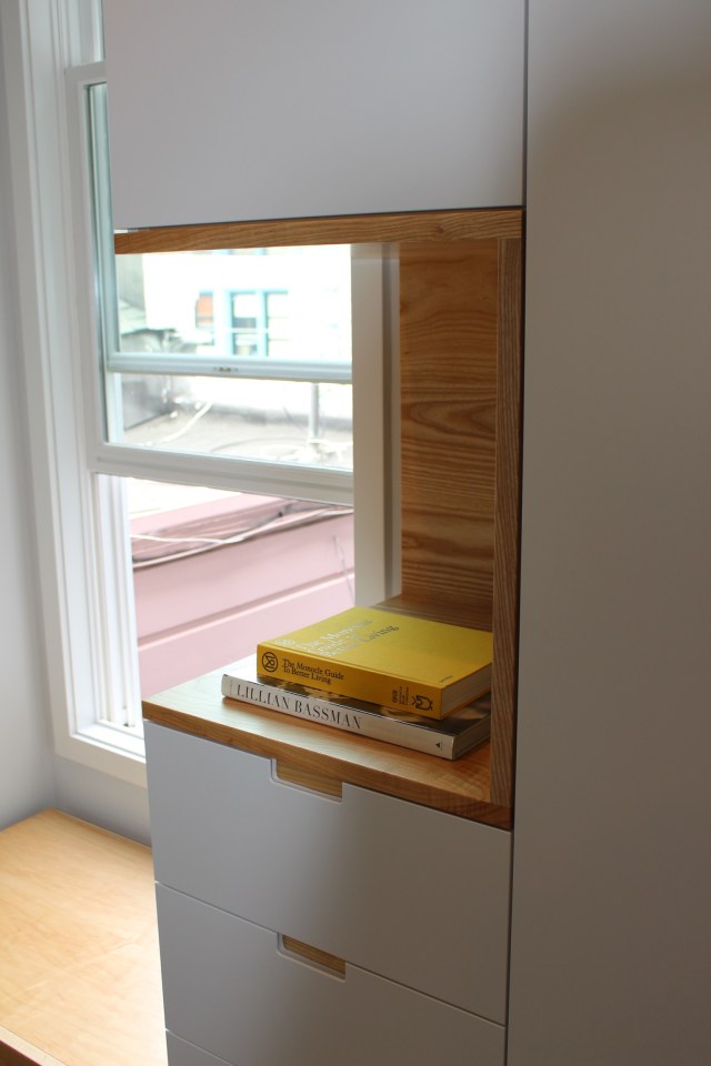 Natural light flows through this open solid Ash display area